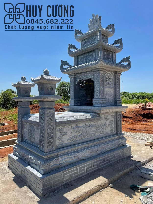 Mẫu Mộ Đá Ba Mái lắp đặt tại Lâm Đồng
