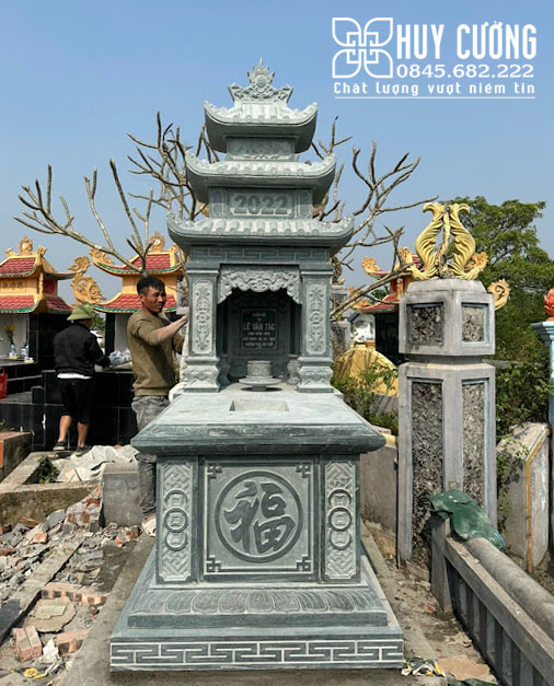 Bán mộ có mái đá xanh rêu cao cấp Quảng Ninh