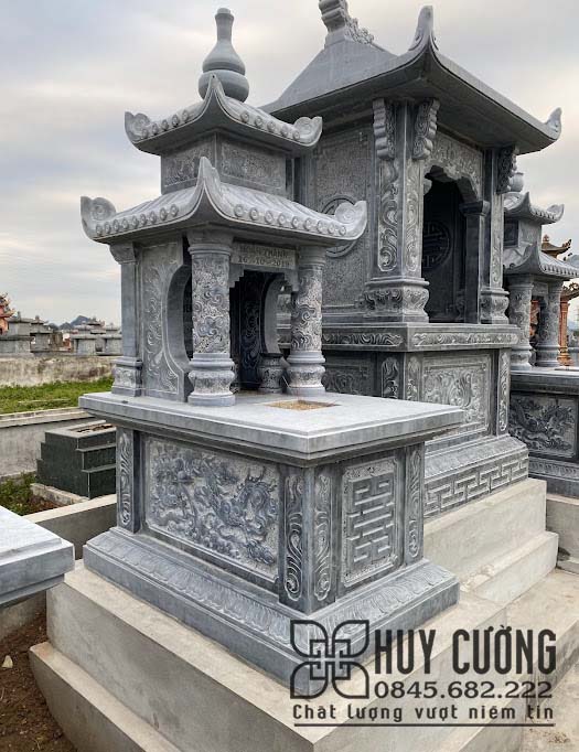 Hình ảnh mộ hai mái đá xanh Ninh Bình